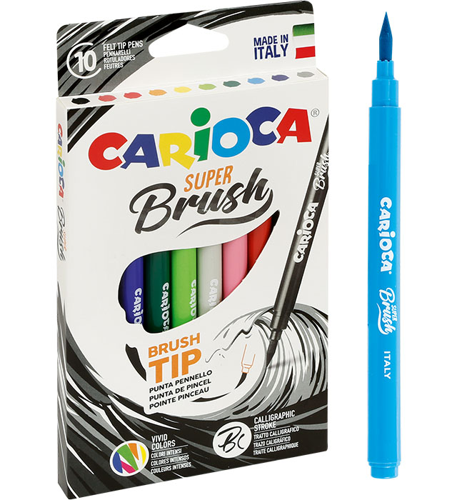 Pisaki Carioca BRUSH TIP 10 kolorów (42937 )