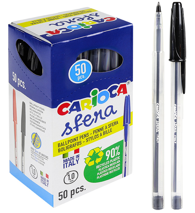 Długopis CARIOCA Sfera czarny 50 szt. (41643/01)