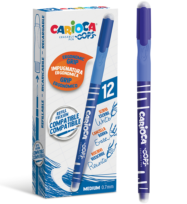 Długopis CARIOCA Oops wymazywalny niebieski (43039/02)