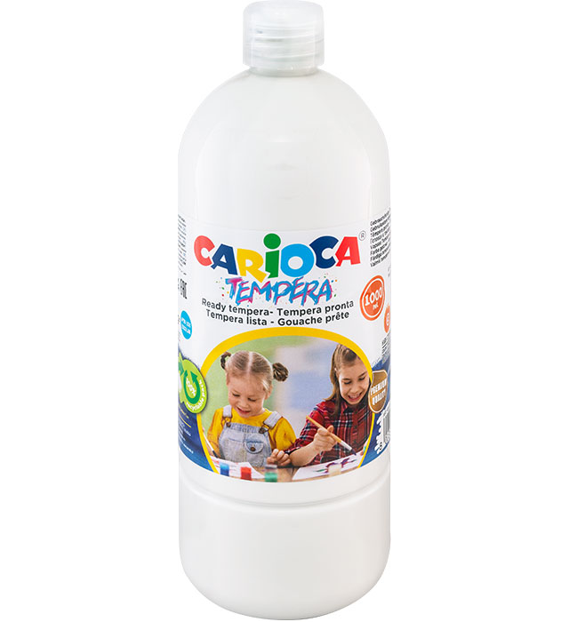 Farba Carioca tempera N 1000 ml (40430/01) biała